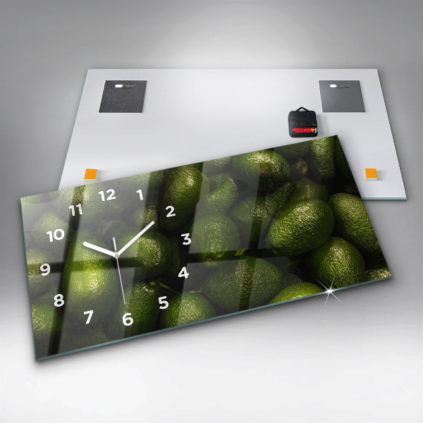 Horizontal wall clock Avocado