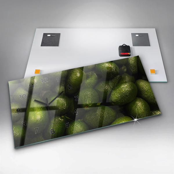Horizontal wall clock Avocado