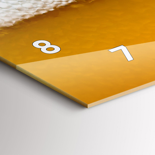 Horizontal wall clock Close-up of beer