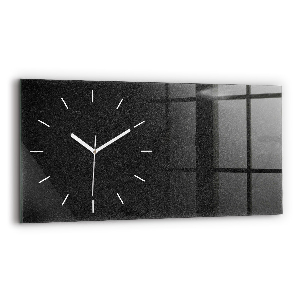 Horizontal wall clock Dark rock