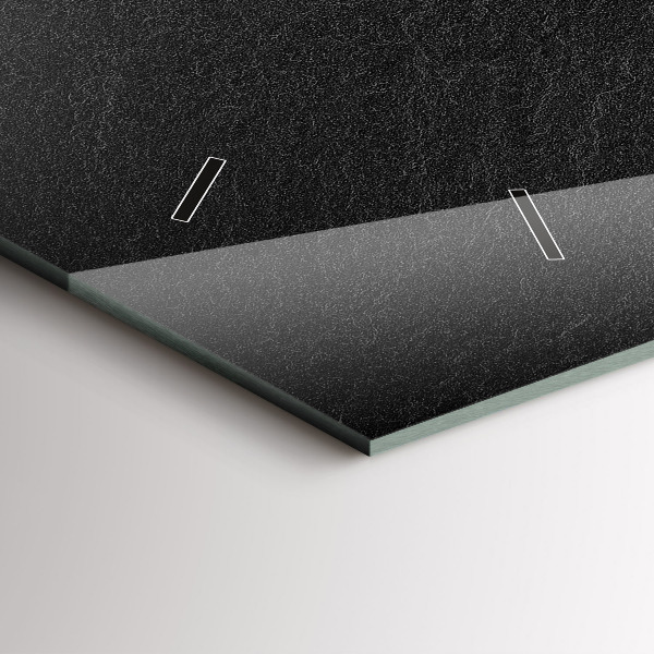 Horizontal wall clock Dark rock