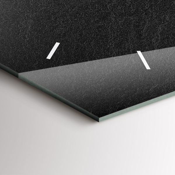 Horizontal wall clock Dark rock