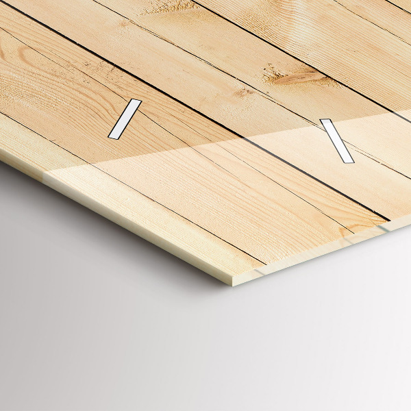 Horizontal wall clock Wooden boards