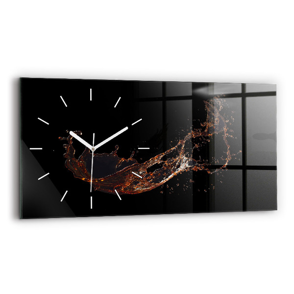 Horizontal wall clock Spilled drink