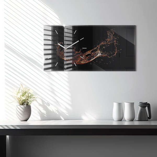 Horizontal wall clock Spilled drink