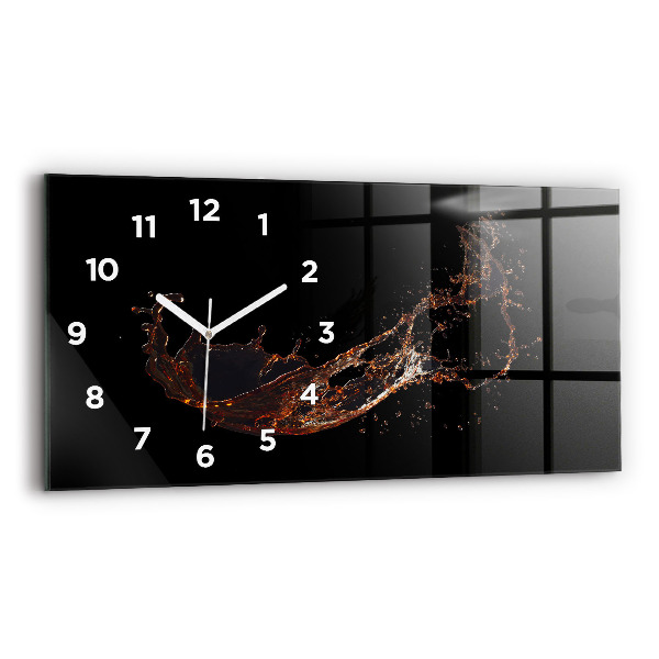 Horizontal wall clock Spilled drink