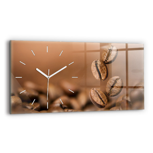 Horizontal wall clock Abstract colors