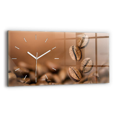 Horizontal wall clock Abstract colors