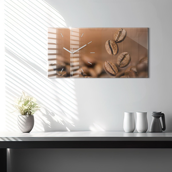 Horizontal wall clock Abstract colors