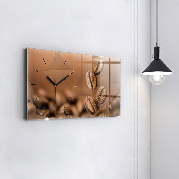 Horizontal wall clock Abstract colors