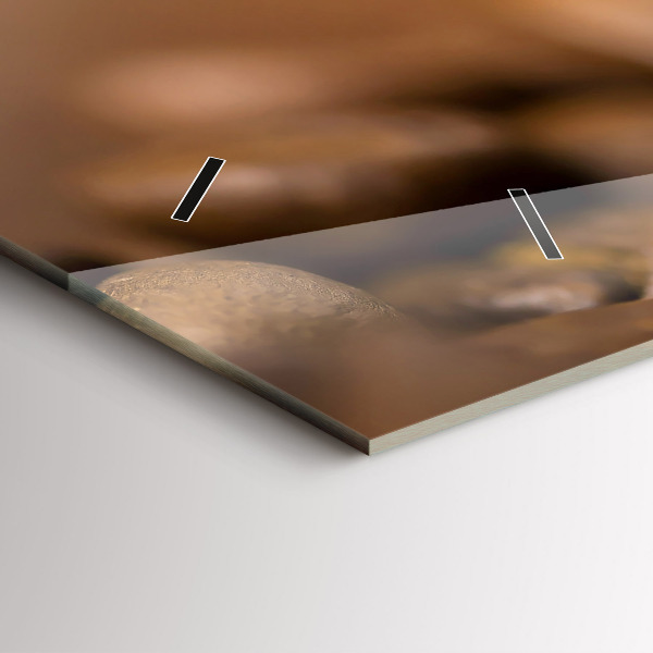 Horizontal wall clock Abstract colors