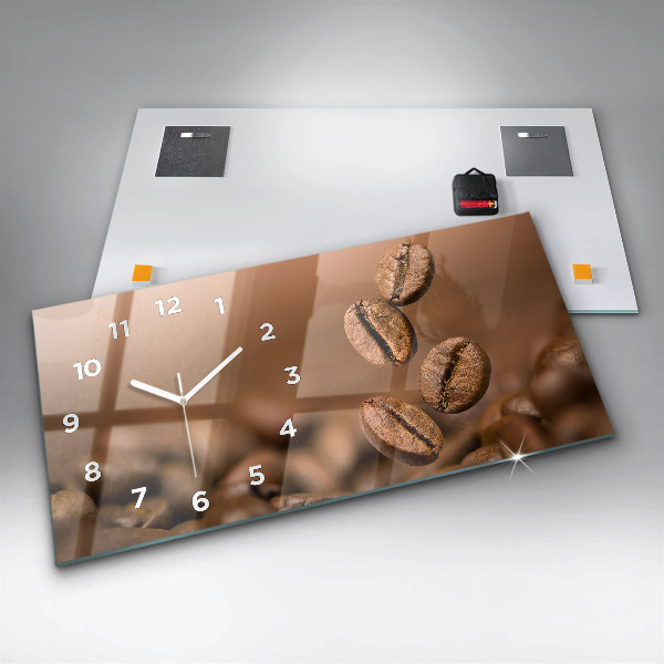 Horizontal wall clock Abstract colors