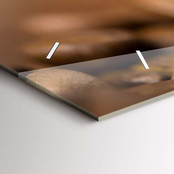 Horizontal wall clock Abstract colors