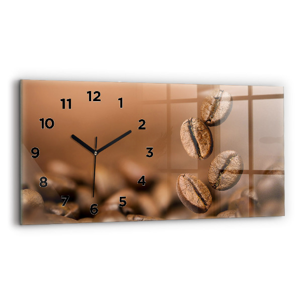 Horizontal wall clock Abstract colors