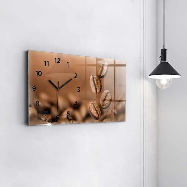 Horizontal wall clock Abstract colors
