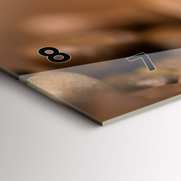 Horizontal wall clock Abstract colors