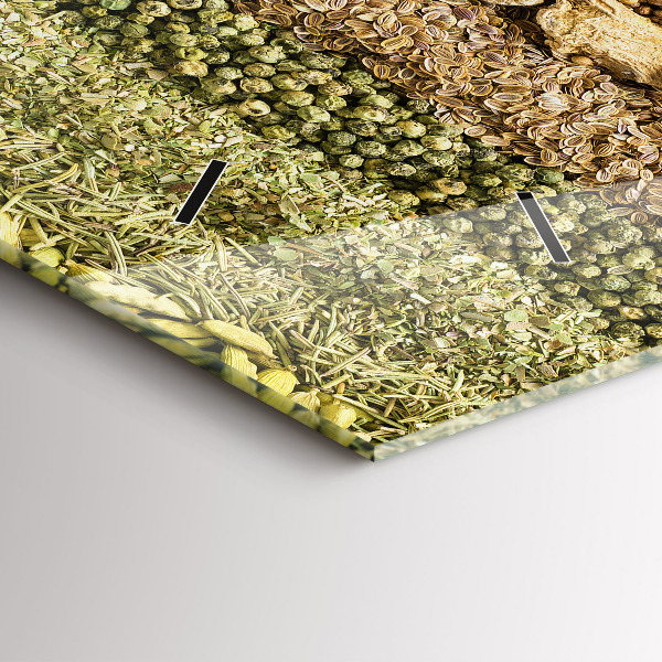 Horizontal wall clock Rows of spices