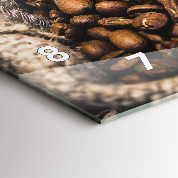 Horizontal wall clock Bags of coffee