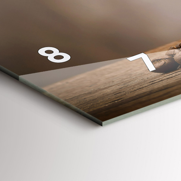 Horizontal wall clock A cup of coffee