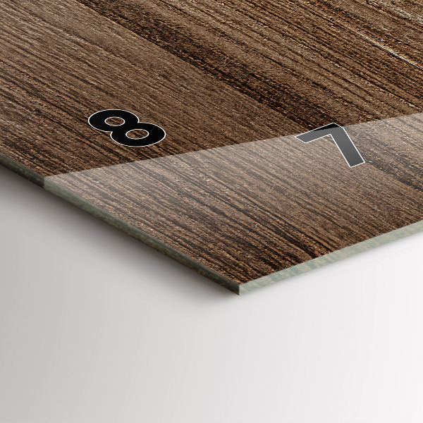 Horizontal wall clock Dark wood