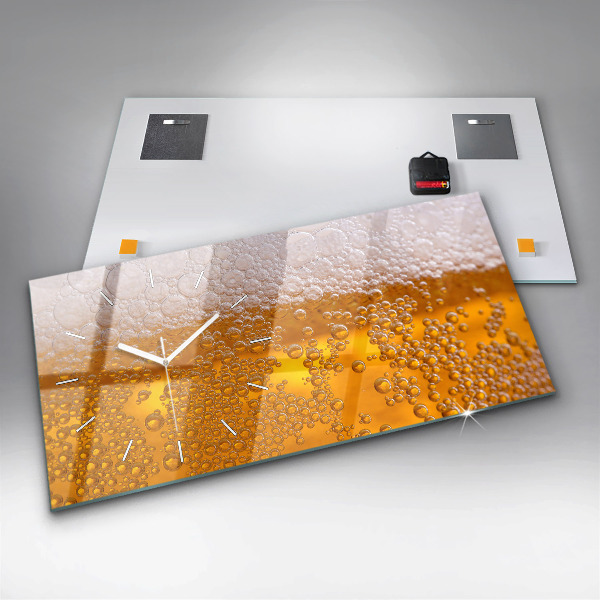 Horizontal wall clock Beer