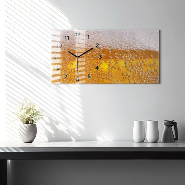 Horizontal wall clock Beer