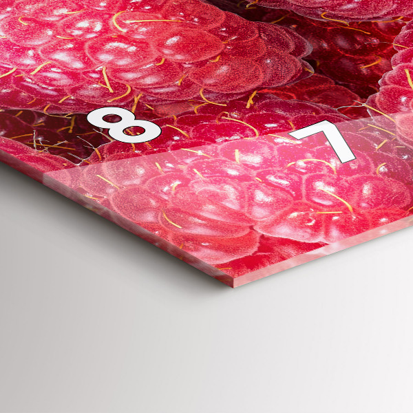 Horizontal wall clock Blueberries and raspberries