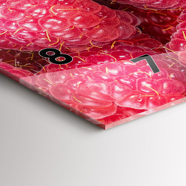 Horizontal wall clock Blueberries and raspberries