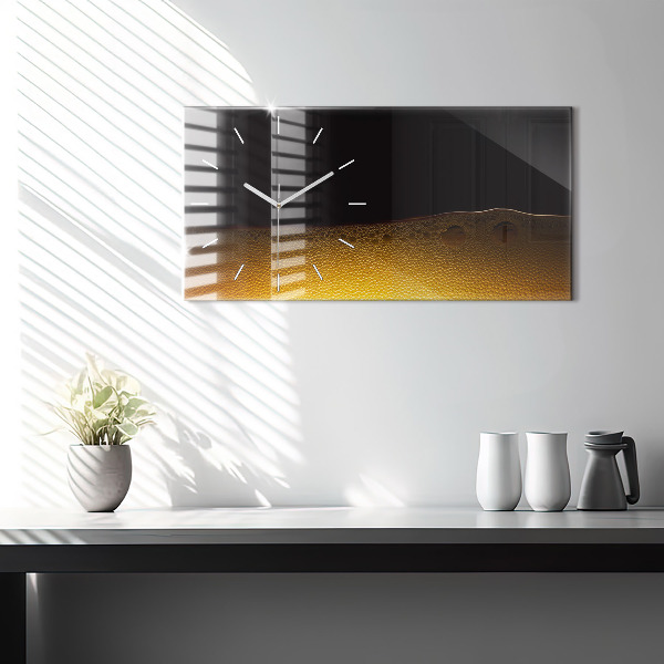 Horizontal wall clock Orange juice