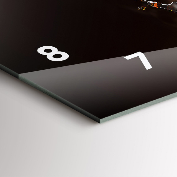 Horizontal wall clock Hot coffee