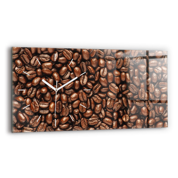 Horizontal wall clock Coffee beans