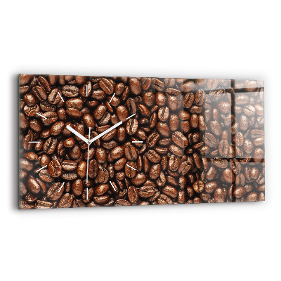 Horizontal wall clock Coffee beans
