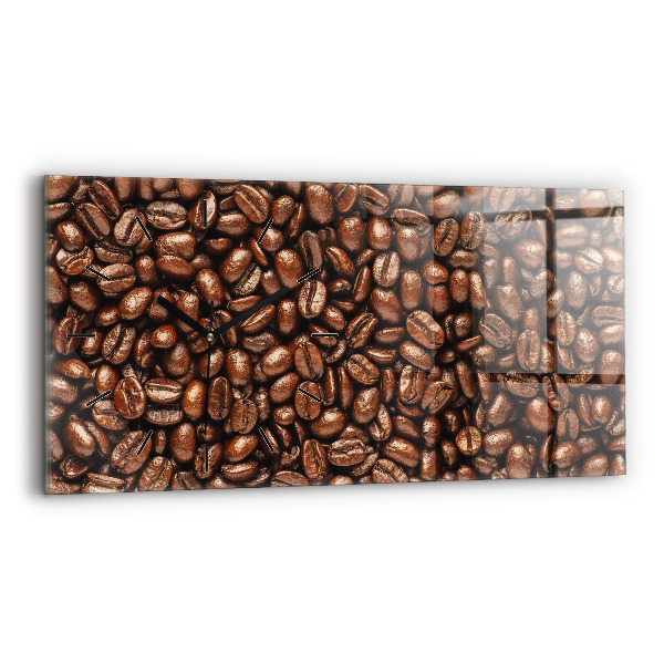 Horizontal wall clock Coffee beans