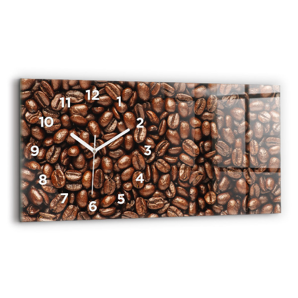 Horizontal wall clock Coffee beans