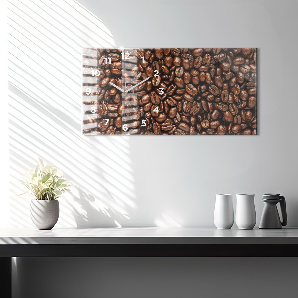 Horizontal wall clock Coffee beans
