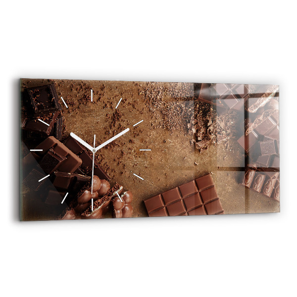 Horizontal wall clock Chocolate bars