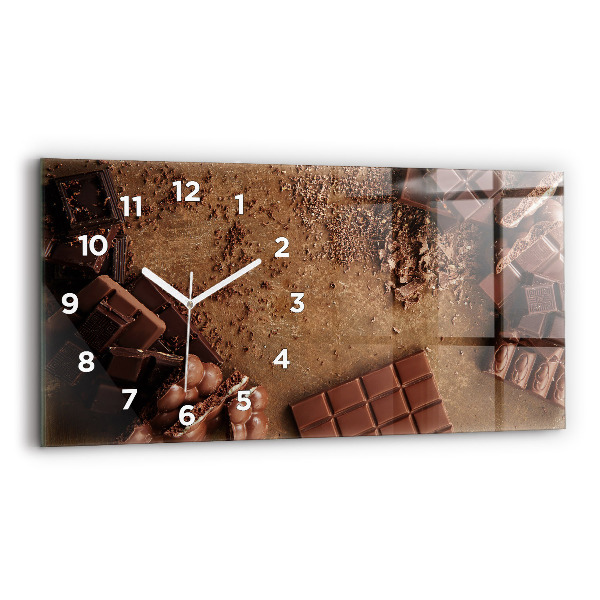 Horizontal wall clock Chocolate bars