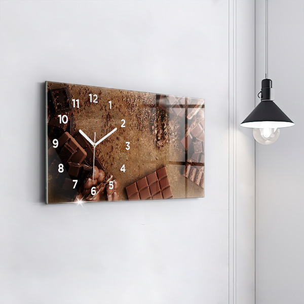 Horizontal wall clock Chocolate bars