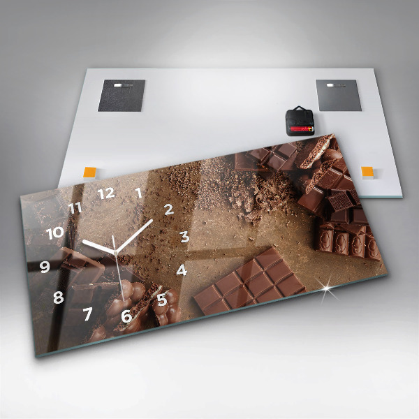Horizontal wall clock Chocolate bars