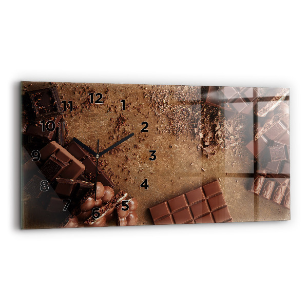 Horizontal wall clock Chocolate bars