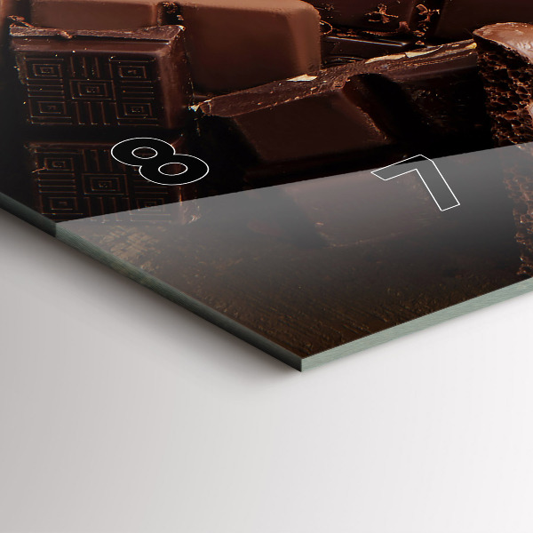 Horizontal wall clock Chocolate bars