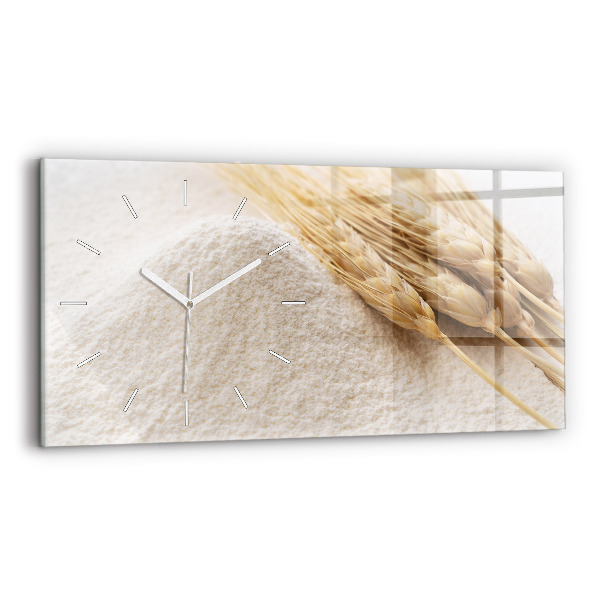 Horizontal wall clock Flour
