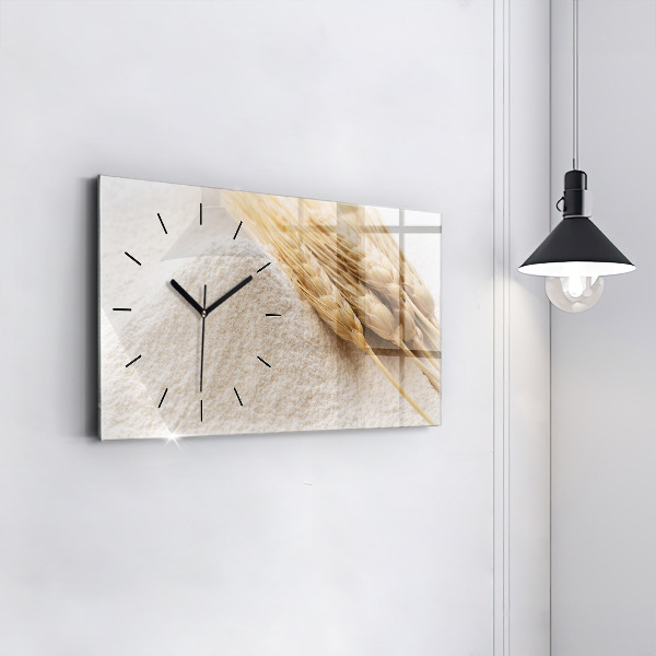 Horizontal wall clock Flour