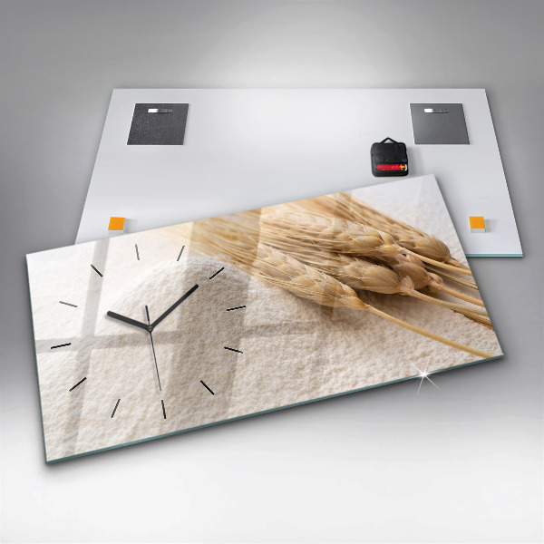 Horizontal wall clock Flour