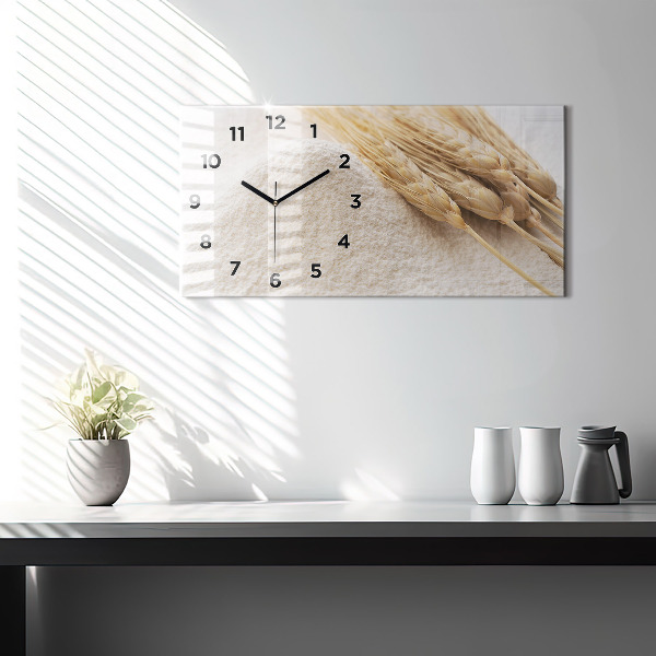 Horizontal wall clock Flour