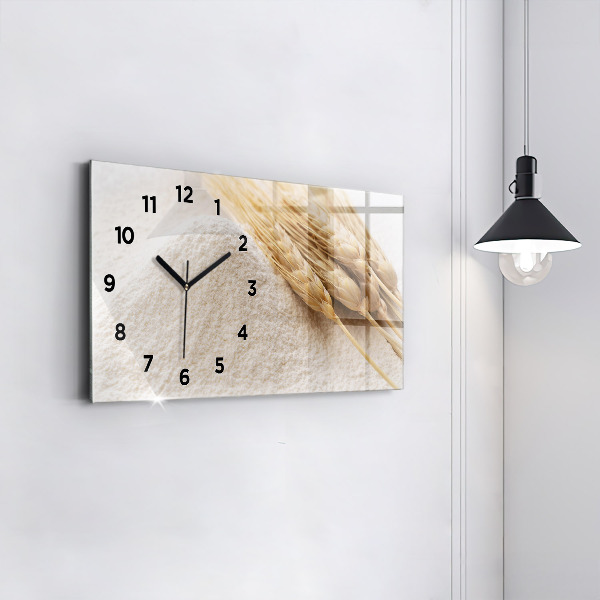 Horizontal wall clock Flour