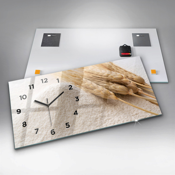 Horizontal wall clock Flour