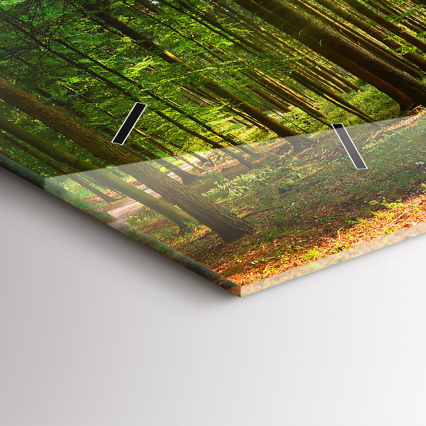 Horizontal wall clock Forest sunrise