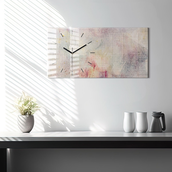 Horizontal wall clock Painted abstraction