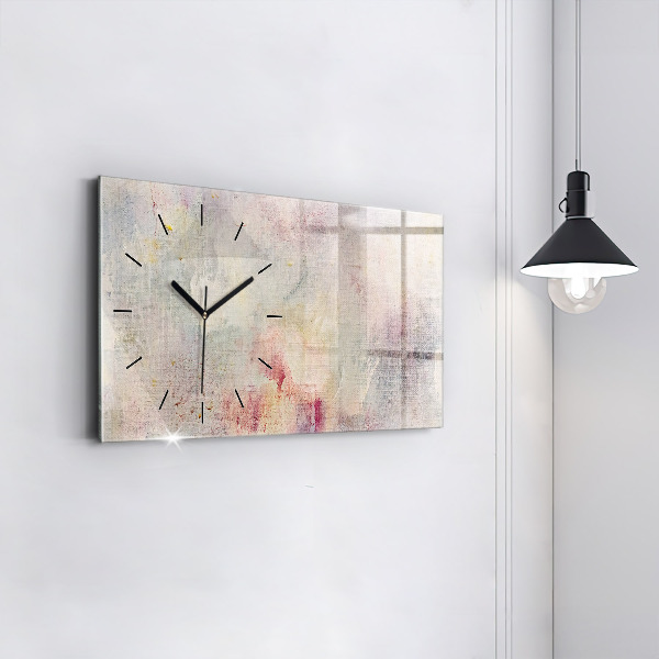 Horizontal wall clock Painted abstraction